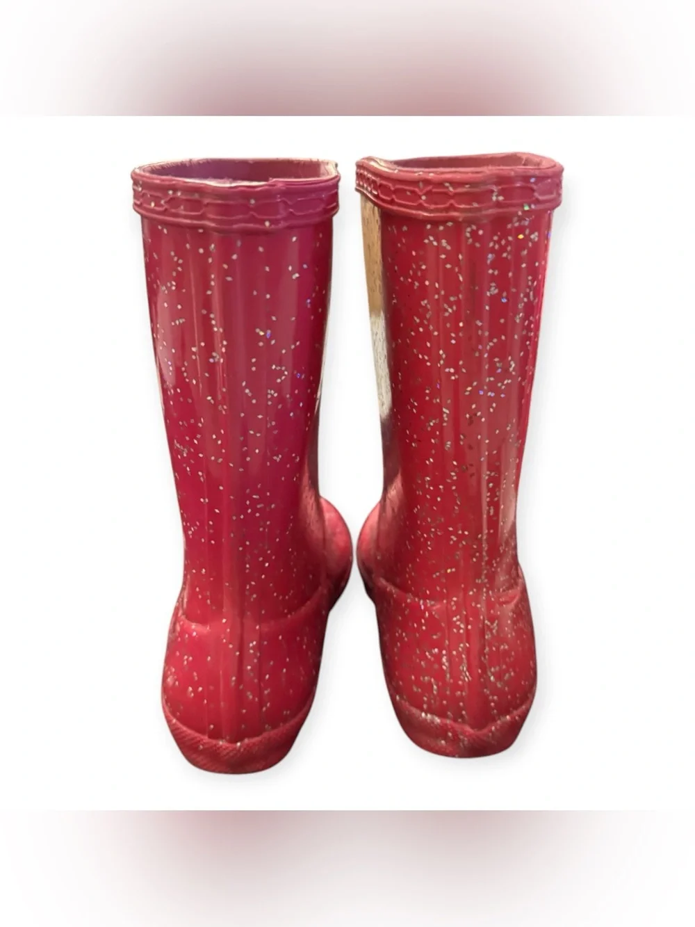 Hunter Kids Pink Glitter Multi Rain Boots Girls 12 Boys 11 UK 10
